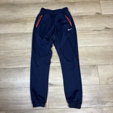 NIKE Blue/Orange Swoosh ATHLETIC JOGGER SWEAT-PANTS Track Running Gym Men's S
