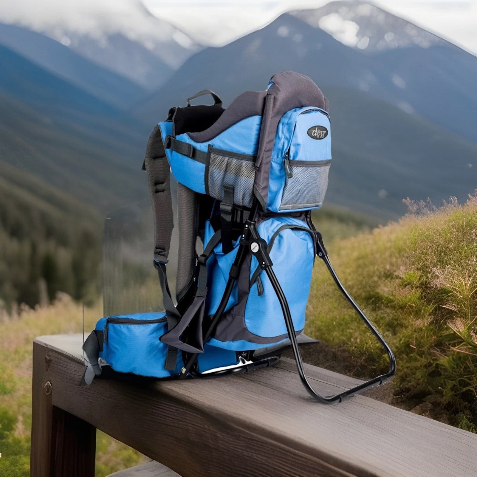 ClevrPlus Outdoor Baby Toddler Light Backpack Camping Hiking Child Carrier Blue