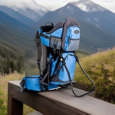ClevrPlus Outdoor Baby Toddler Light Backpack Camping Hiking Child Carrier Blue