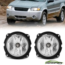 For 2007-2012 Ford Escape Fog Lights Bumper Driving Lamps Clear Lens Pair
