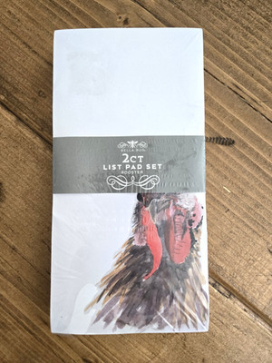 New Bella Bug List Note Pad Set 2 ct. 4''x8'' 100 Sheets ea. Rooster Country Farm