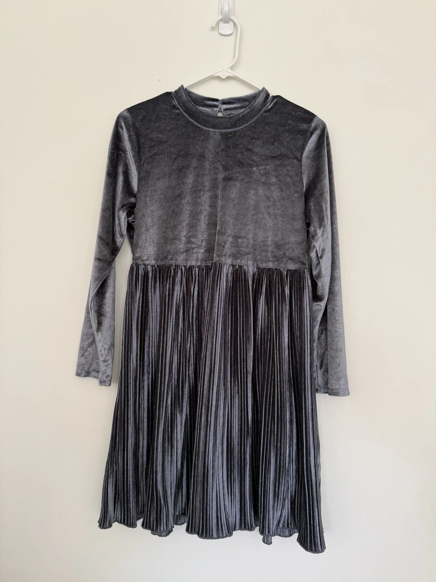 gray christmas dress Silver Sequin Shift High Neck Maternity Mini Dress