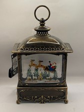 NEW CHRISTMAS LIGHTED SANTA WITH REINDEER GLITTER WATER GLOBE FREE SHIP