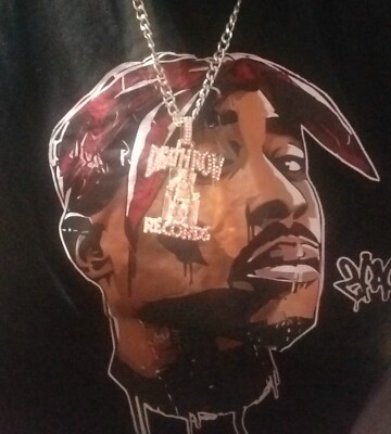 (2) Hip Hop Charm BLING Versand UNITED STATES Makaveli 2pac Rap Silber Farbe