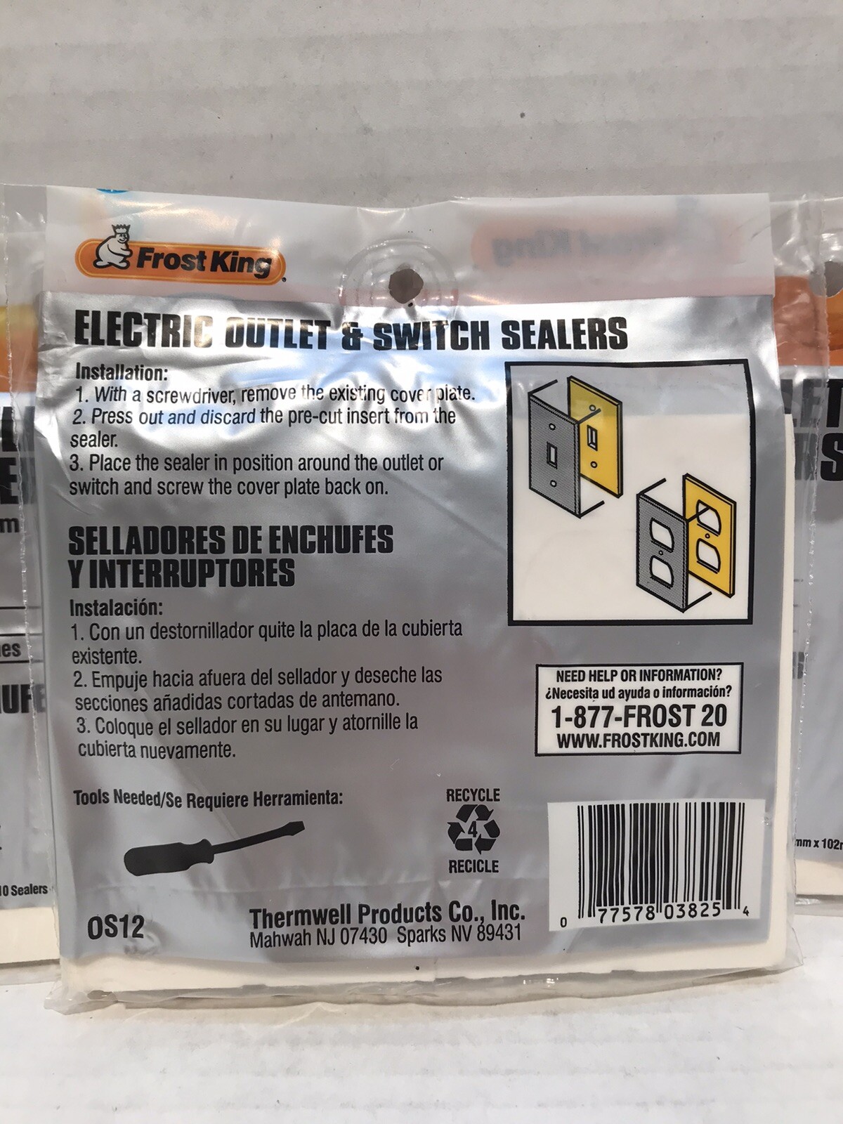 NEW Frost King Lot Of 3 pkgs. Electrical Outlet & Switch Sealers 30