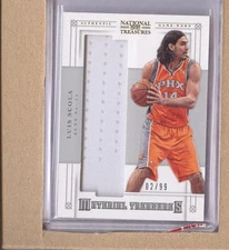 Luis Scola 81 2012-13 National Treasures Material Treasures Jersey 02/99