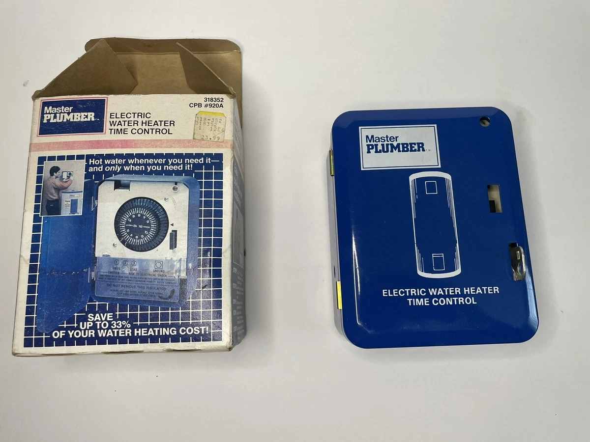 MASTER PLUMBER ELECTRIC WATER HEATER TIME CONTROL #318352, 920A 33% Water  Saver | eBay