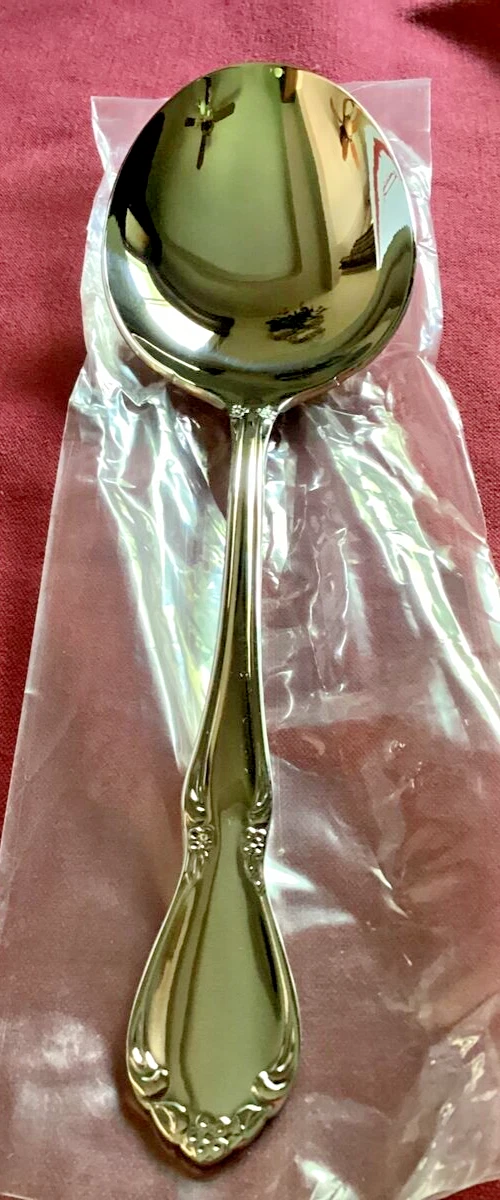 Oneida CHATEAU Casserole Spoon 8 1/2" Unused Vietnam Glossy 18/10 Flatware