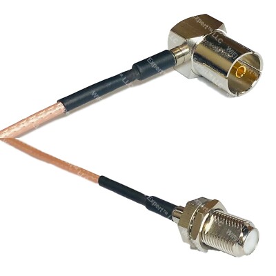 RG316 DVB Pal Female Angle to F FEMALE RF Cable Rapid-SHIP LOT