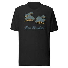 Zen Mindset - Pine Grove Path Blue Font T-shirt