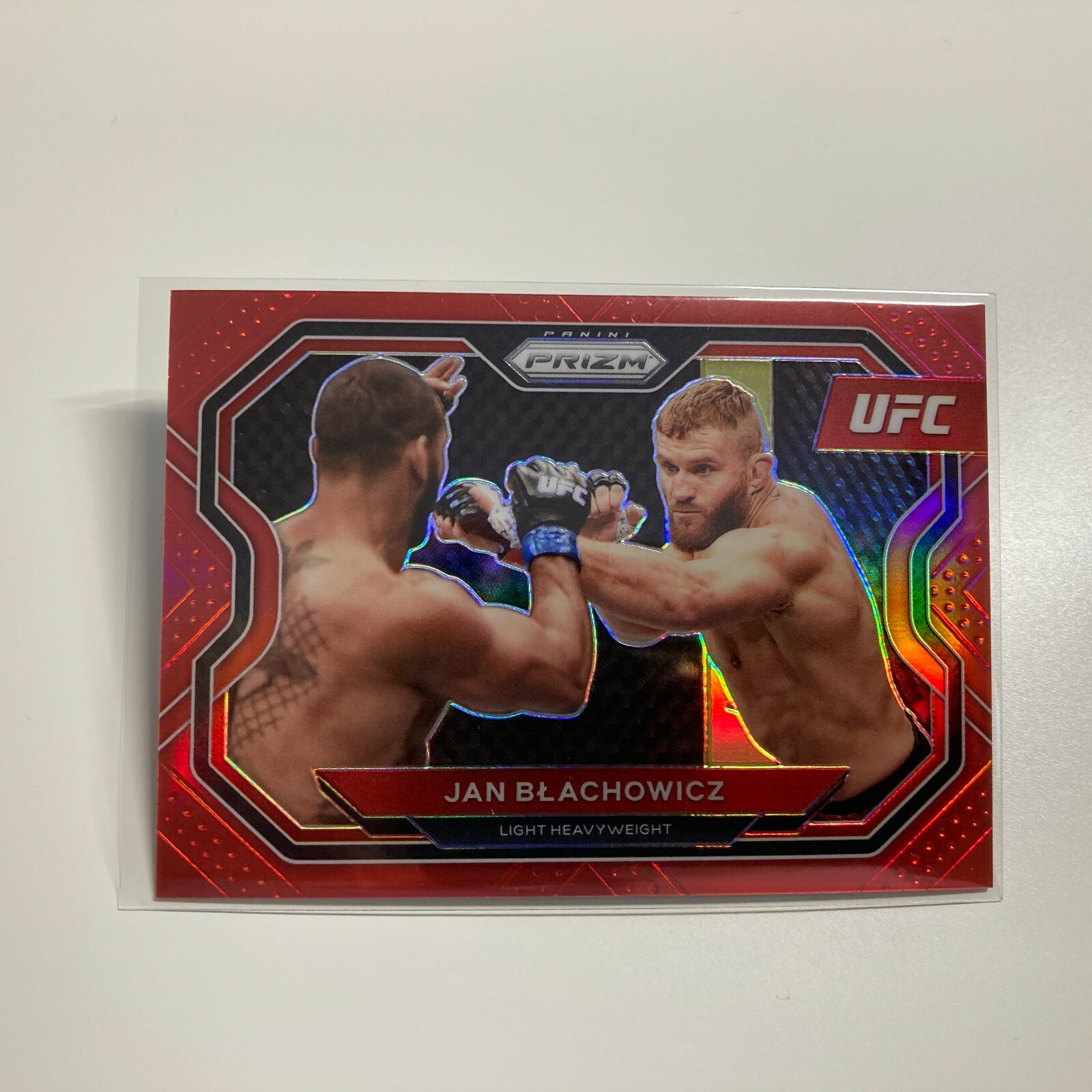 Jan Blachowicz 2021 Panini Prizm UFC Red Refractor Card 180/275 #140