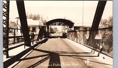 ENTRADA A PIEDRAS NEGRAS mexico mx real photo postcard rppc texas border usa