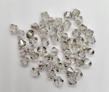 24pc Swarovski Crystal Silver Shade Bicone Beads; 4mm or 6mm