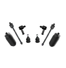 8 New Pc Inner Outer Tie Rod Ends Upper Ball Joints Bellow Boots for Mitsubishi