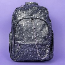 Rustic Spider Silver Rucksack Goth Gothic Emo Laptop Travel Backpack Bag