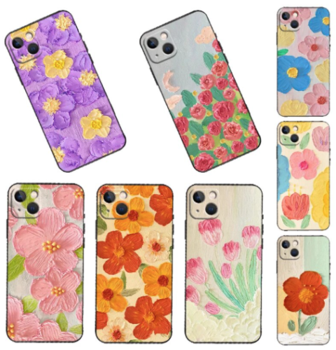 oil painting Flower Summer Case For Apple Iphone 14 Pro Max 13 12 11 Xr Xs 8 7 - Photo 1/15