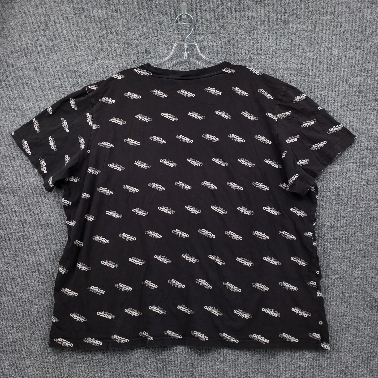 Adidas T-Shirt Womens 2XL XXL Black Cropped Logo Spell Out Short Sleeves  Top Tee | eBay