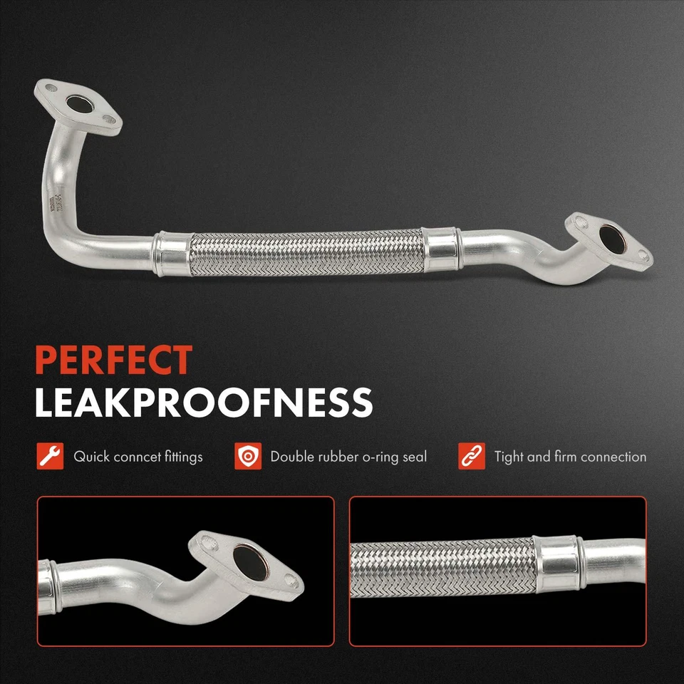 Línea de retorno de aceite turbocompresor para Volkswagen Jetta 2006-2008 Passat Audi A3 2,0 L Foto 3 de 4