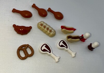 NEW LEGO - Collection - Food - Meat bread Sausage Hot Dog Bun Steak Drum Stick