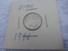 1946 Roosevelt Silver Dime Circulated - Perfect For Coin Books!