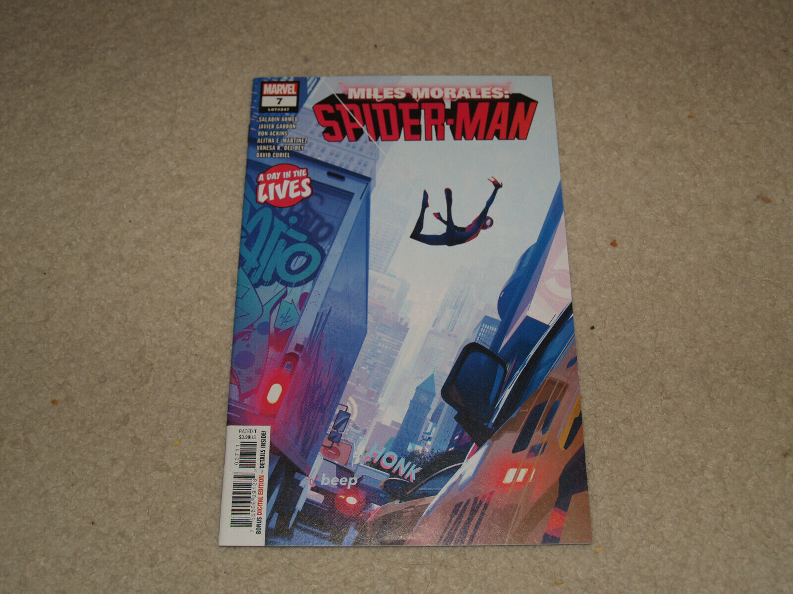 Miles Morales Spiderman issue# 7 LGY 247 ( Marvel 2019 ) 1st Quantum
