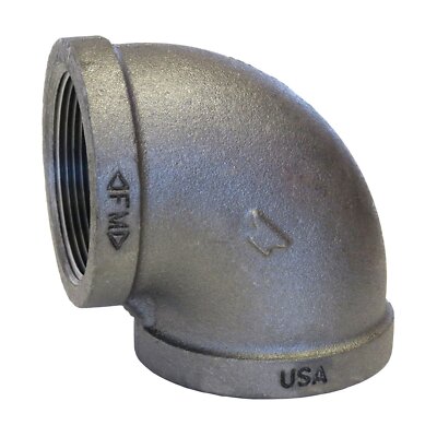 Anvil 90° Elbow, 4 In, FNPT, 150 lb, Malleable Iron, Galvanized