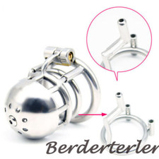 Male Stainless Steel Chastity Cage Device Chastity Belt with Stretcher Lock Ring