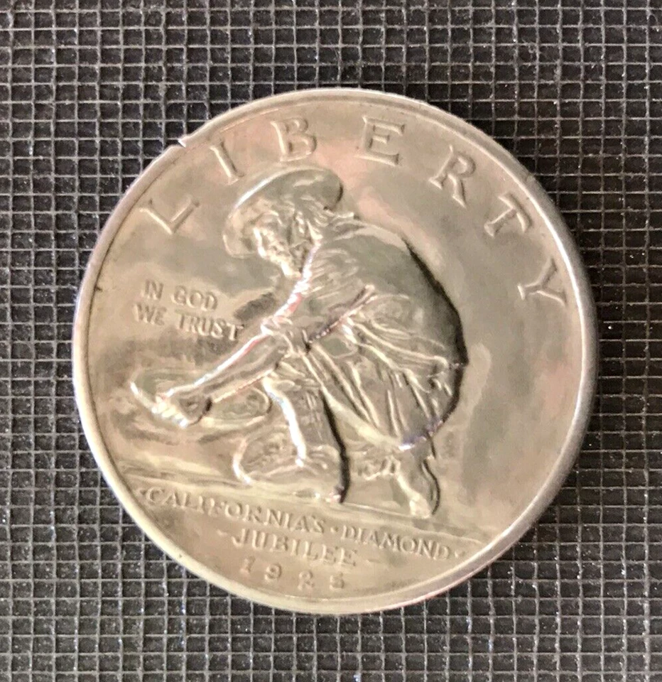 1925 s California Diamond Jubilee Commemorative Silver Half Dollar -US Coins 50C - Image 3 of 4