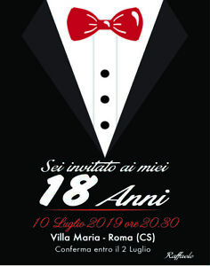 Biglietto Invito Compleanno 18 Anni