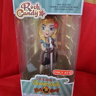 New Funko Rock Candy DC Comics Bombshells Black Canary Vinyl Collectible