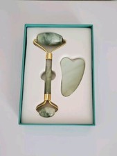 Jade Roller  Gua Sha Massage Roller Set For Stress Relief Puffy Eyes Smoothing