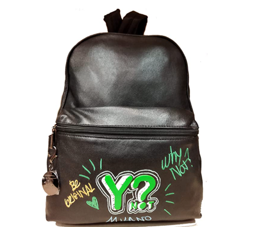 Borsa zaino zainetto nero verde ynot Y not? donna ragazza | eBay