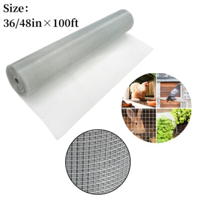 36/48''×100' Hardware Cloth 1/4In Galvanized Chicken Wire Fence Welded Mesh Roll
