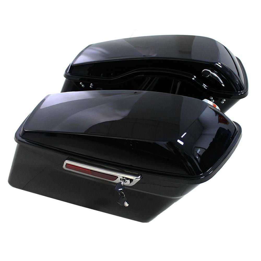 Hard Saddle Bags Saddlebags Fit For Harley Touring Road King Glide FLHT