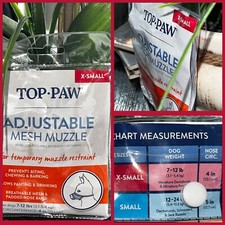 Top Paw Muzzle Adjustable Mesh Muzzle Size X-Small 7-12 lbs Nose 4inches