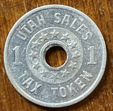 Utah Sales Tax Token - Utah State Tax Commission 1 Mill - Free Shipping