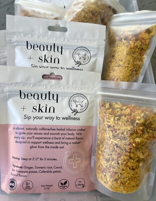 Beauty & Skin Golden Glow Wellness Herbal Loose Leaf Tea 2 oz
