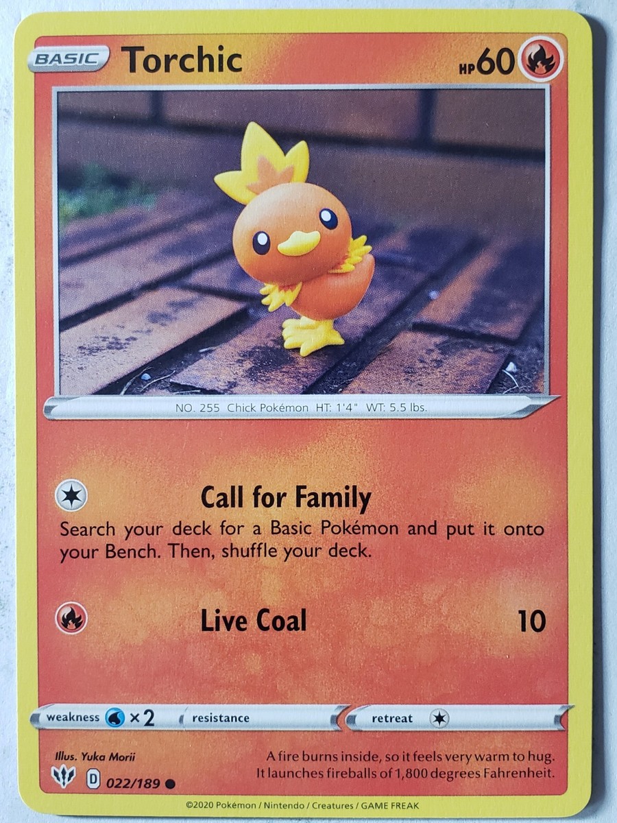 Torchic 022/189 LP - Yuka Morii Clay Art - Darkness Ablaze Pokemon