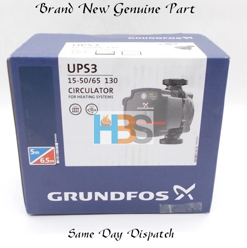 GRUNDFOS UPS3 15-50/65 130 DOMESTIC HEATING CIRCULATION PUMP 6.5m 99199622  | eBay