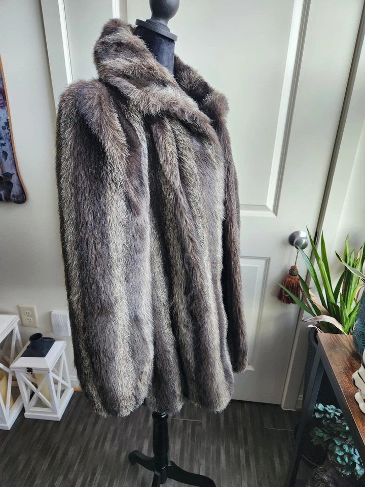 Abrigo de piel sintética Jordache vintage años 80 talla mediana Foto 2 de 4