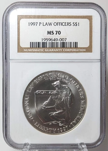 1997-P $1 Law Officers NGC MS70