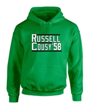 Bill Russell Bob Cousy 1958 Boston Celtics CREW HOODED SWEATSHIRT