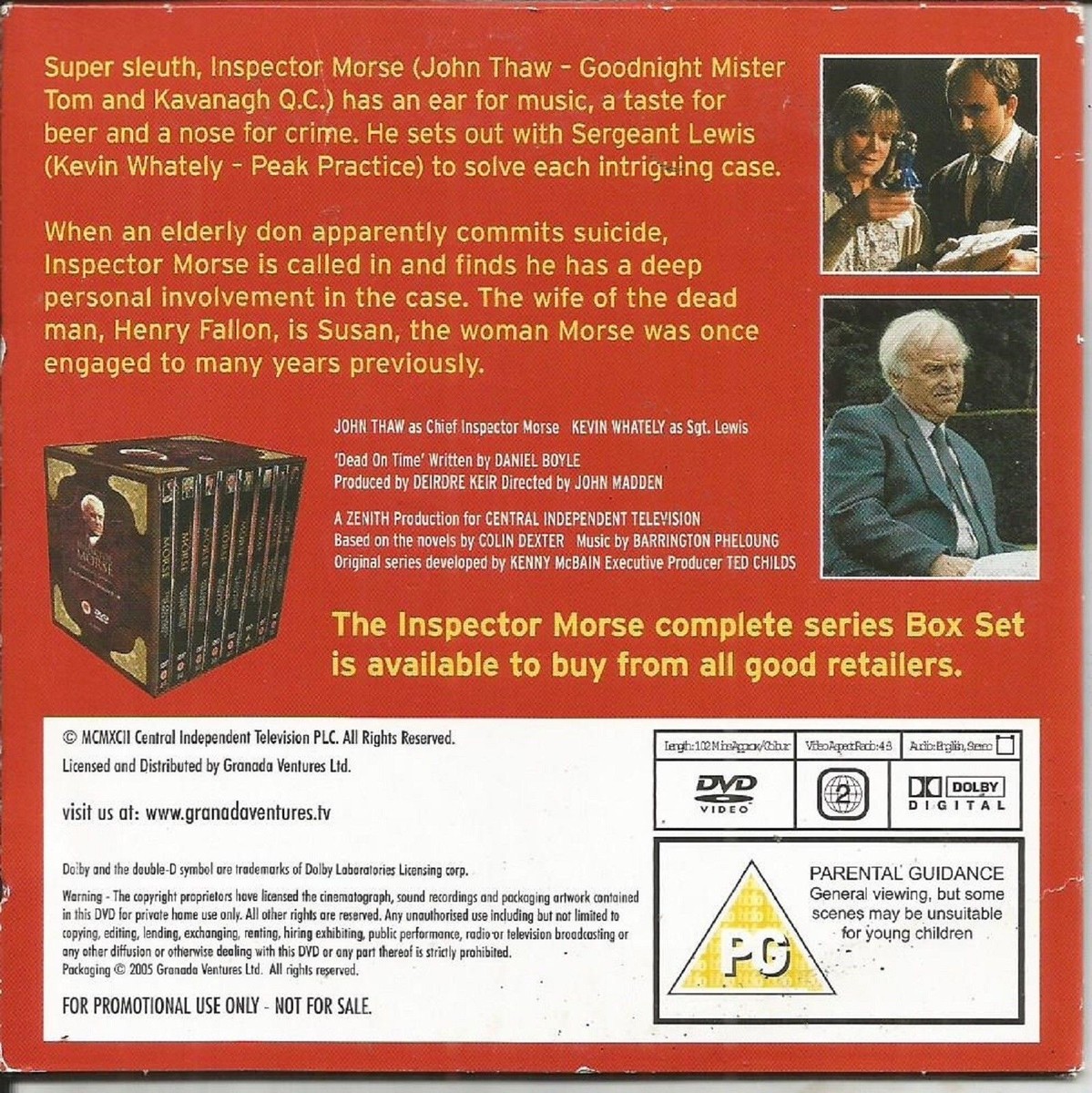 CLASSIC DETECTIVES - JOHN THAW - INSPECTOR MORSE - DEAD ON