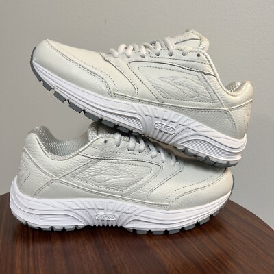 Brooks Women's Dyad Walker Leather White Sneakers Style 6200471B111 Sz: 6