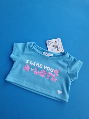 BUILD A BEAR Axolotl I Like You A LOTL Weihnachten T-Shirt Selten Retired Rarität 