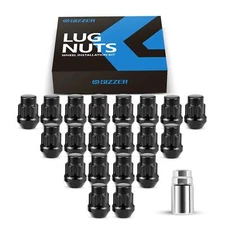 20pcs 1/2" Threads For 1991-2017 Ford Explorer Black Wheel Lug Nuts & Socket Key