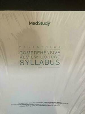 Medstudy Pediatrics Review Core Curriculum 8th edition by Robert A Hannaman...
