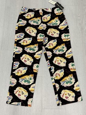 Women s Bamboo Traders  Miami  Graphic Print Pants - Black - Size 10