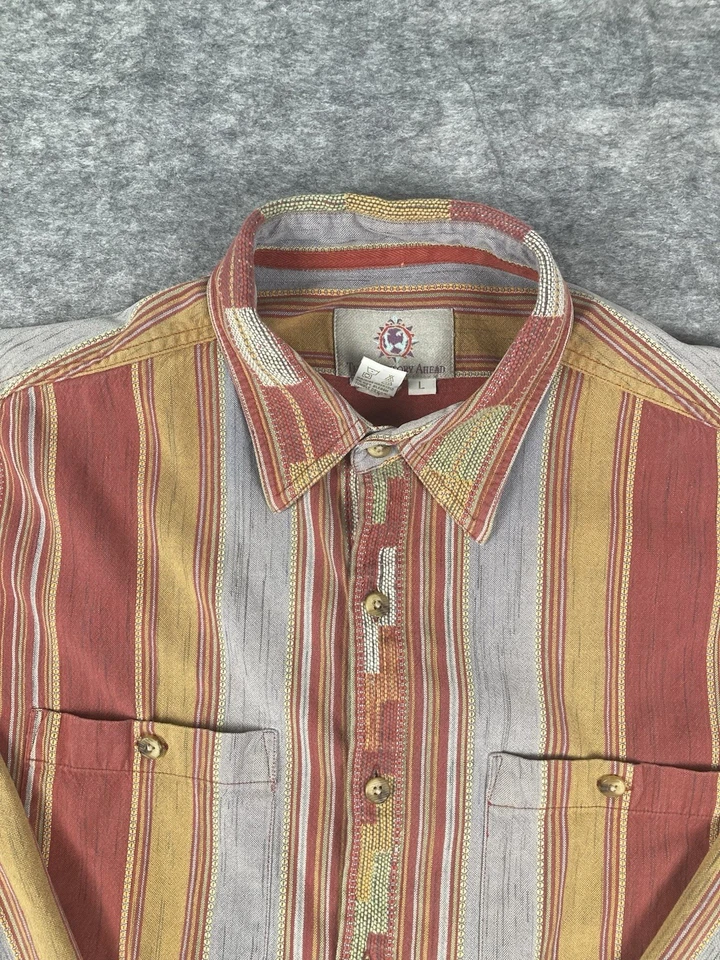 Territory Ahead Shirt Mens L Southwest Print Aztec Long Sleeve - Image 2 of 4