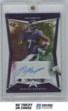 2022 Panini Chronicles Ascension Auto Rashod Bateman #ASC-RAB Baltimore Ravens
